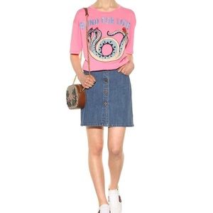 Gucci Embroidered Cotton T-shirt In Desideralle Piek